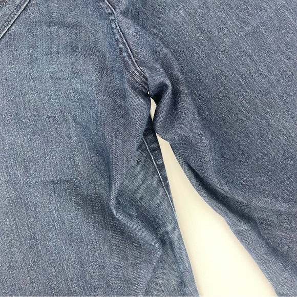 NYDJ Not Your Daughter Jeans Straight Leg Bedazzled Back Pockets Dark Blue Wash - Picture 13 of 14